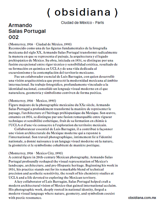 Obsidiana 002 / Armando Salas Portugal
